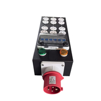 Boîte de distribution d'alimentation portable FCONNR 32A 3 phases 5/4 broches d'entrée avec 6 sorties NEMA5-15/20 US Edisons
