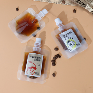 투명 밀폐 액체 흡입 노즐 백과 맞춤형 농축 커피 액체 분배 백 - Product Image 1