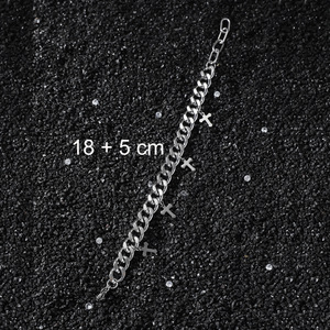 Nouveau Bracelet Homme Style Hiphop avec Pendentif Croix Géométrique au Design Simple, en Alliage Plaqué Or et Argent, Bijoux en Gros - Product Image 4