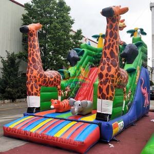 אוריינט מתנפחים מותאם אישית מתנפחת מסחרי ג 'ונגל ג' ירף יבש שקופיות טרופי יער בעלי החיים שקופיות למכירה - Product Image 2