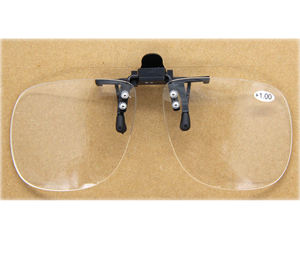 Clip sur les Lunettes De Lecture Surdimensionné Flip up Lunettes Sans Monture Clips Avec Vis Loupes - Product Image 1