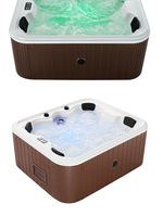Baignoire de massage haut de gamme en gros avec éclairage LED coloré pour salle de bain principale d'hôtel cinq étoiles