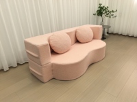 Sofá Cama Lineal Contemporáneo de 2 Plazas, Embalaje Comprimido, Sofá Recto Convertible Minimalista