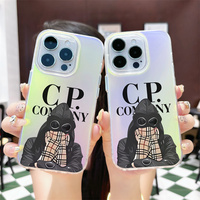 Coque de Téléphone Mobile PC Personnalisée en Pierre CP, Élégante et Tendance, Couleurs Argentées, pour iPhone 16 15 14 Pro Max