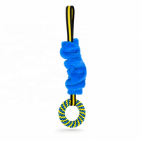 Jouet interactif pour chien avec corde de traction et anneau de mastication durable pour le nettoyage des dents, pour chiens de taille moyenne et grande