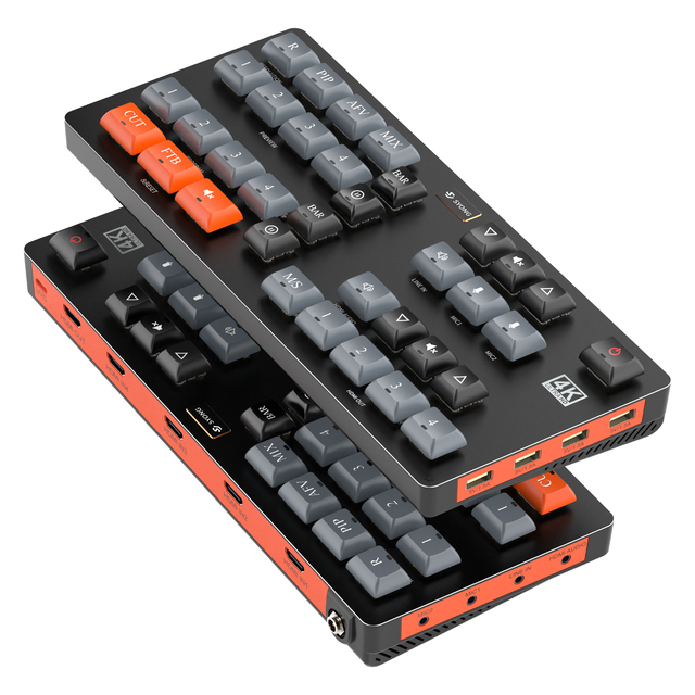 SYONG 4K HDMI Live Streaming Multi Video Switcher Mixer Switcher Support Aux Microphone Video Mixer Switcher Live Broadcasting