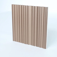 Panel Decorativo Sólido de 2440x196x10mm, Patrón Geométrico Moderno, Fibra de Bambú, Resistente al Agua, Panel de Pared para Dormitorio de Villa, Listón Acanalado