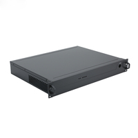 Boîtier métallique pour projet électronique, amplificateur NVR, carte de circuit imprimé, profil d'extrusion personnalisé OEM, revêtement en poudre noire 1.5U 19 pouces, conforme ROHS