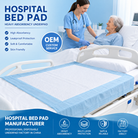 Usine chinoise de sous-tapis absorbants OEM pour lits d'hôpital, sous-tapis médicaux à forte absorption, fabricant de marques privées