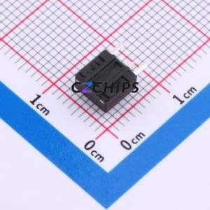 TS-1095C-A2B3-D2 Tactile Switch Bent Lead Through Hole-3P,6x6mm Single Pole Single Throw Round Button 2.5N Right Angle Insert - Product Image 2