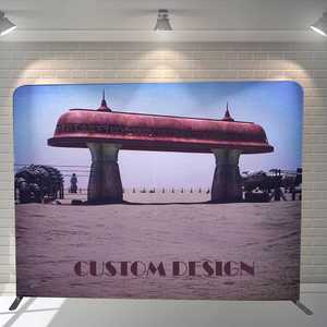 Mur d'affichage portable en tissu tendu avec logo personnalisé pour salons professionnels et événements - Product Image 1