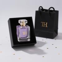 Botol parfum bening kustom botol parfum kaca unik kulit 50ml 30ml 100ml botol parfum mewah dengan kotak