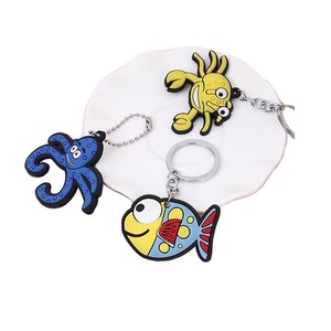 Custom 2D Soft Pvc Keychain Key Chain Logo Soft Rubber Keychains Silicone Keyring Rubber Personalized 3D Customized Key Chain