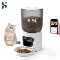 NOUVEAU Distributeur automatique de nourriture pour chats et chiens de 6,5 L avec caméra, bol en acier inoxydable, contrôle intelligent par application, minuterie