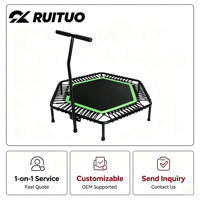 Mini trampoline pour la remise en forme en intérieur et en extérieur, matériau PVC, sûr, durable, résistant aux intempéries, équipement d'exercice pour enfants, garçons et filles
