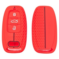 Housse de protection en silicone pour clé intelligente sans clé à 3 boutons, design nid d'abeille, pour Audi A4 A5 A6 A7 Q5 Q7 2009-2016
