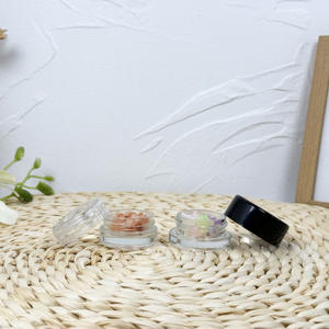 Recipiente de concentrado vacío Frasco de vidrio pequeño blanco redondo con tapa CR - Product Image 4