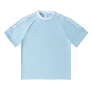 Custom Short Sleeve T-Shirt Solid Color Thick Cotton Leisure Wear - Product Image 1