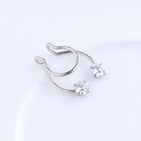 Faux piercing de septum, anneau de nez en zircone, faux anneaux de nez non percés