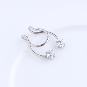 Khuyên Mũi Giả Đính Đá Vách Ngăn, Khuyên Mũi Giả Không Xuyên Đá Zirconia - Product Image 3