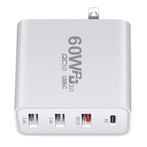 Chargeur multifonction 60W PD QC3.0 USB-C pour ordinateur portable et téléphone, charge rapide - Product Image 2