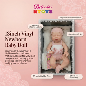 Bambole Reborn <span class=keywords><strong>Belinda</strong></span> 13 Pollici in Silicone, Bambole Realistiche per Bambini, Set Regalo Neonato in Silicone Morbido, Bambole Realistiche - Product Image 2