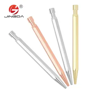 High quality Logo branded hotel advertising writing pen copper material twist ball pen