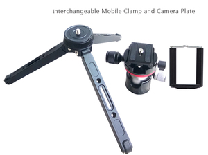 Trépied de table multifonctionnel, angle de prise de vue réglable, mini trépied pour appareil photo d'action DSLR, smartphone - Product Image 5