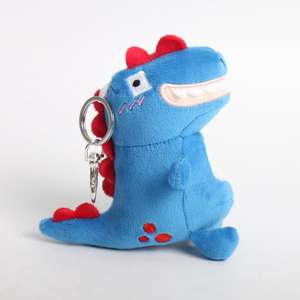 Llavero de Dinosaurio Naranja Elástico y Suave con Relleno de Algodón PP, Logotipo Personalizado, Certificado ISO, Tela de Alta Calidad del Fabricante - Product Image 3