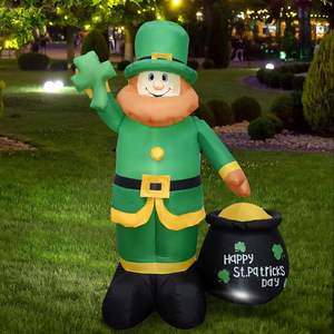 Personnalisation d'usine 6ft Giant Green Leprechaun Décorations extérieures gonflables pour la Saint-<span class=keywords><strong>Patrick</strong></span> et la fête irlandaise Leprechaun - Product Image 1