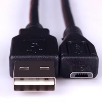 Kabel Micro USB 5-Pin 1-1.5M dengan Selubung PVC, Konduktor Tembaga Berlapis Timah, dan Pelindung Anyaman USB 2.0 untuk Ponsel, Komputer, dan Kabel Kamera