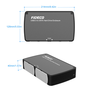 FIDECO Usb3.0 Caja de disco duro de 35 pulgadas Caja de caja de 3,5 "Sata HDD para disco duro <span class=keywords><strong>WD</strong></span> - Product Image 6