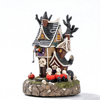 Décoration de fête d'Halloween : Figurine en résine pour maison hantée, ornement effrayant pour bar et présentoir de bureau