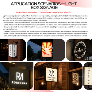 Pubblicità esterna personalizzata a led segnaletica luminosa per affari a doppio lato segno di scatola luminosa - Product Image 3
