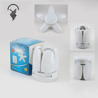 Haute luminosité cinq feuilles en forme d'éventail LED ampoule Garage lampe LED pliable laisser la lumière