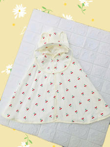 Manta con Capucha para Bebé con Patrón Floral Tejido, Muselina Transpirable, Absorbente, Suave, de Algodón, Plegable Manualmente, Gran Venta - Product Image 2