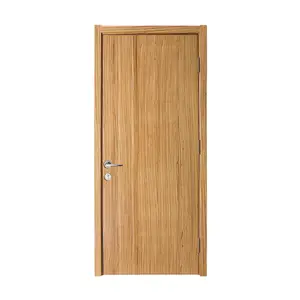 सुरुचिपूर्ण उच्च अंत आधुनिक इंटीरियर लकड़ी बेडरूम के लिए फ्लश दरवाजा