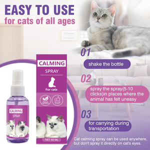 Spray Calmante Orgánico Natural de 60 ml para Perros y Gatos con Aceite Esencial, Suministros para Mascotas - Product Image 3