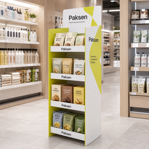 Présentoir de sol léger et compact, structure renforcée en carton ondulé, acceptant une structure ODM sur mesure pour les zones de magasins de proximité - Product Image 3