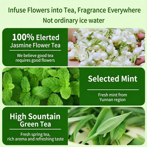 Bolsitas de Té <span class=keywords><strong>Verde</strong></span> con Jazmín y <span class=keywords><strong>Menta</strong></span> Helada, para Preparación Fría y Caliente, Sabor Refrescante, 3g*10 Bolsitas, Té Natural Saludable para Bebidas de Verano - Product Image 6
