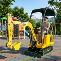 Excavatrice de divertissement à monnayeur à vendre, mini-machine de fouilles pour parc d'attractions pour enfants, excavatrice hydraulique à commande facile