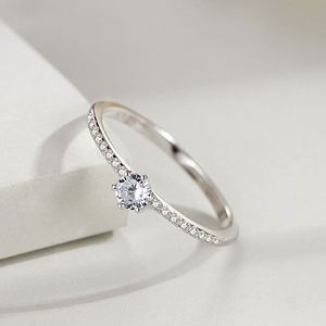Nouvelle conception de bijoux fins, bague en argent sterling 925 imperméable avec incrustation de zircon et diamant brut pour femmes - Product Image 4