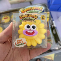 Nouvelles blocs de construction de 7 cm, motif tournesol, avec expression mignonne et amusante, en forme de fromage, à rebond lent, jouet de décompression à presser, décoration