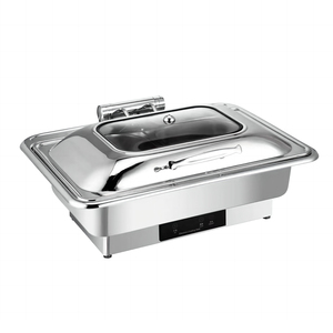 Chauffe-plats électrique de luxe 9L, hydraulique, argent et or, chauffe-plats intelligent à écran tactile, traiteur pour buffet - Product Image 2