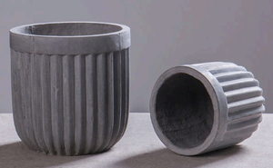 Creativo zigzag redondo Estilo nórdico moderno Simple paisaje arte hecho a mano magnesio arcilla <span class=keywords><strong>maceta</strong></span> - Product Image 4