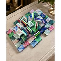 Ensemble de Mahjong Américain Personnalisé 160 Pièces - Boîte Mystère de Luxe 4 Couches Mix & Match, Tuiles Lisses en Acrylique Gravées au Laser, Ensemble en Gros