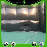 Tente Gonflable Portable en PVC Noir, Château Publicitaire Gonflable avec Grande Capacité, Installation Facile pour Événements Commerciaux