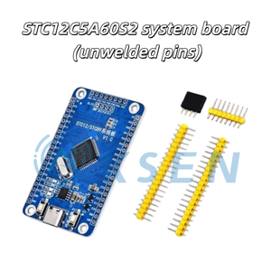 Placa de Desenvolvimento para Experimentos de Aprendizado com Microcontrolador AI-KSEN STC89C52, Placa de Sistema Mínimo para Microcontrolador 51, <span class=keywords><strong>STC12C5A60S2</strong></span> - Product Image 4