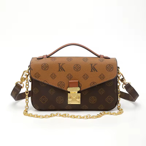 Sac à main classique vintage de luxe pour femme, en PU durable, ouvert, imperméable, avec sangles antivol, porté épaule ou croisé, en toile tendance - Product Image 2