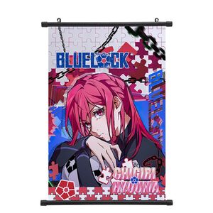 Affiches murales en tissu de haute qualité, 40*60cm, 60*90cm, 80 motifs, style Anime japonais, à motifs bleus, type défilement - Product Image 2
